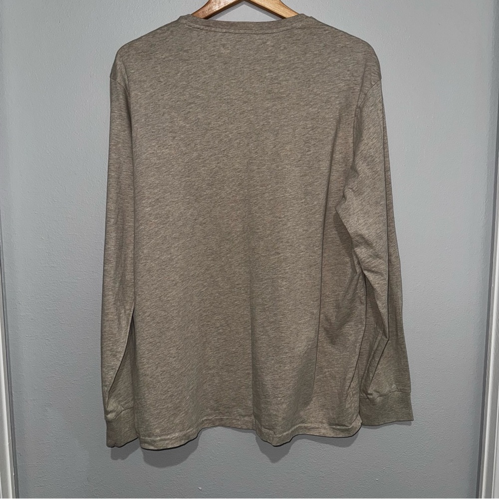 Polo Ralph Lauren Shirt‎ Mens XL Tan Long Sleeve Cotton Crew Neck Pony Preppy - Picture 2 of 8